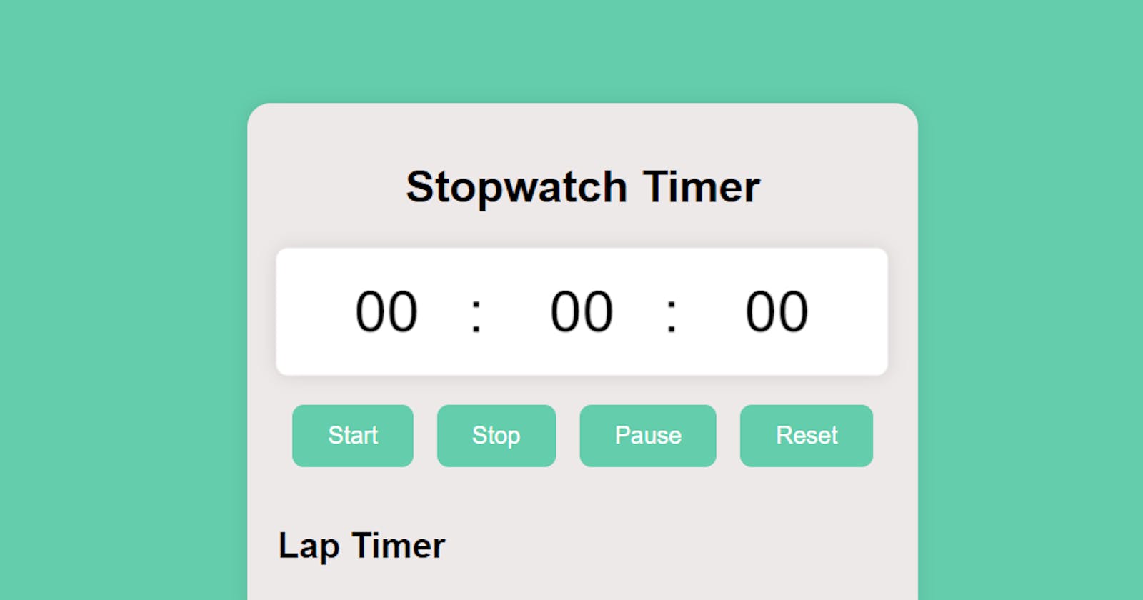 Building a Stylish Stopwatch Timer with HTML, CSS, and JavaScript