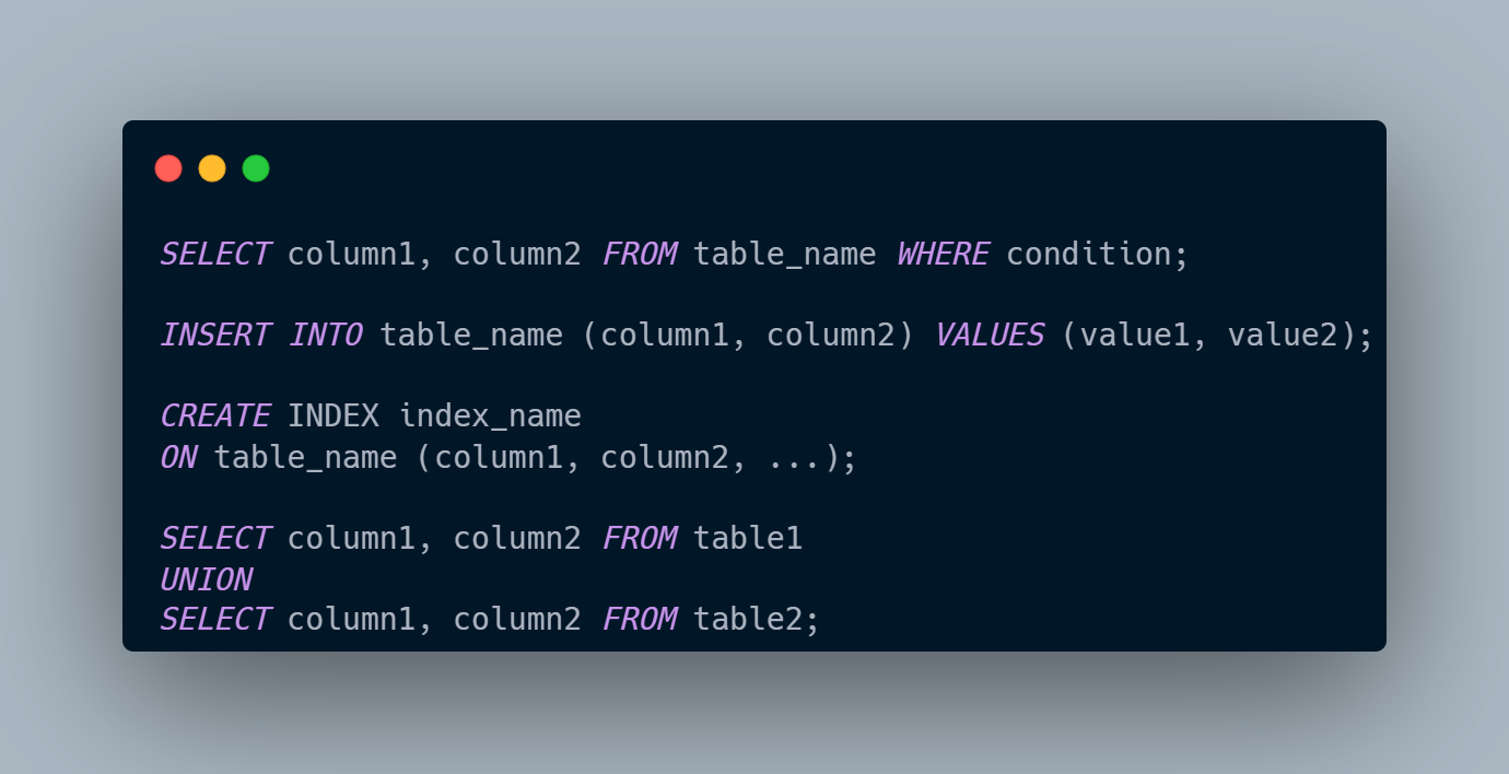 SQL Commands that every Developer should know