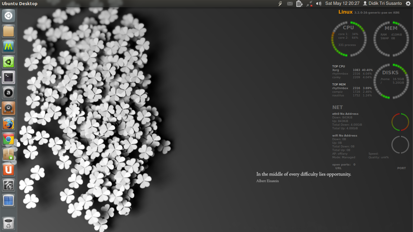 precise pangolin desktop unity screenshot