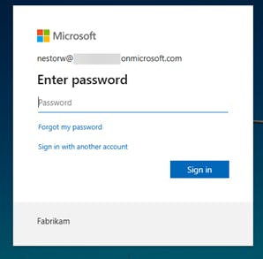A screenshot of the Microsoft 365 sign-in screen