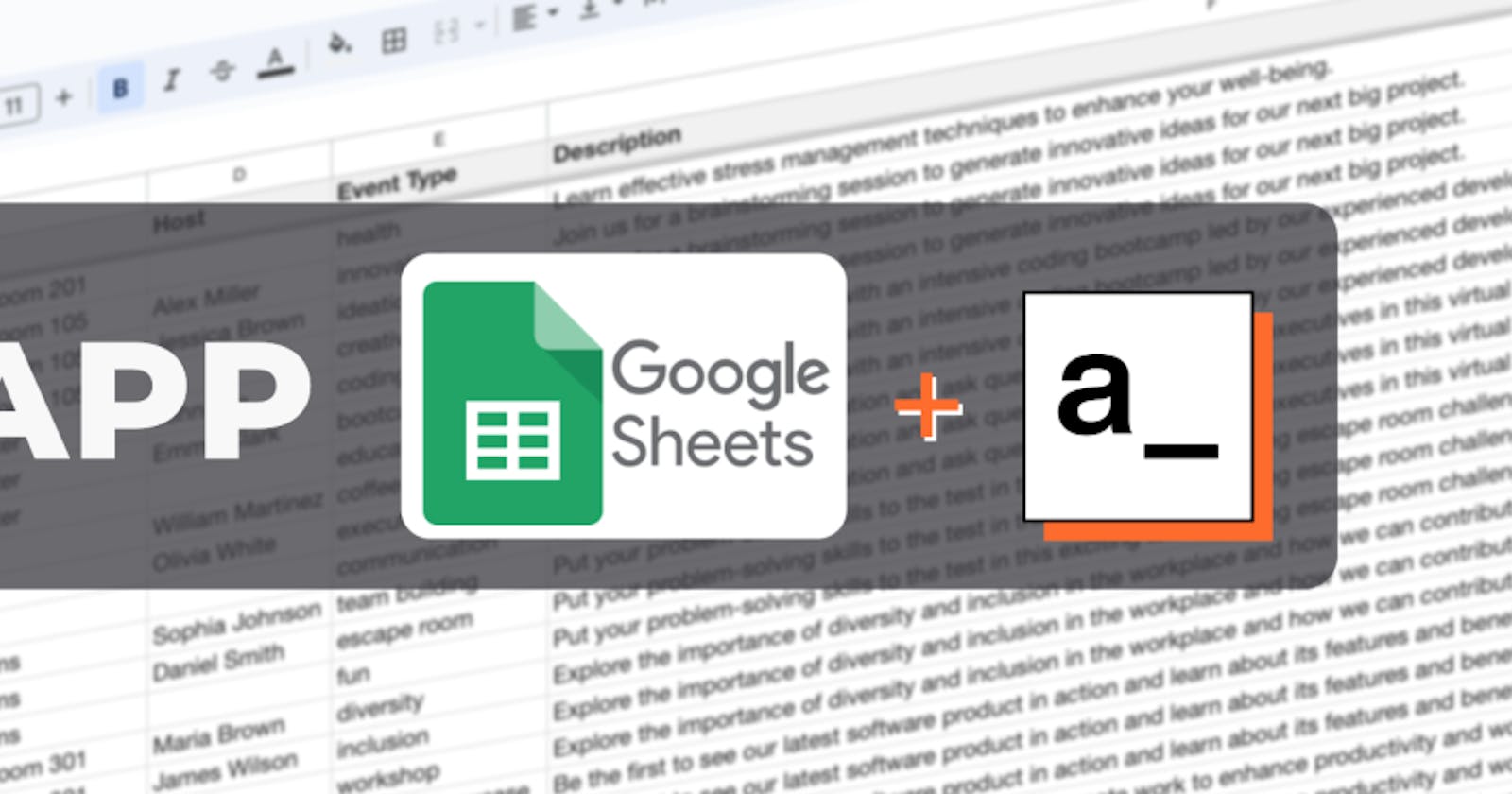 Building a CRUD app with Google Sheets