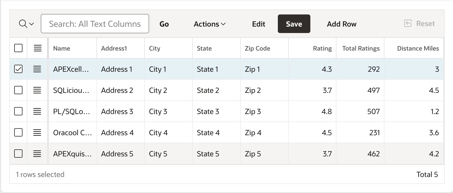 Interactive Grid pagination options