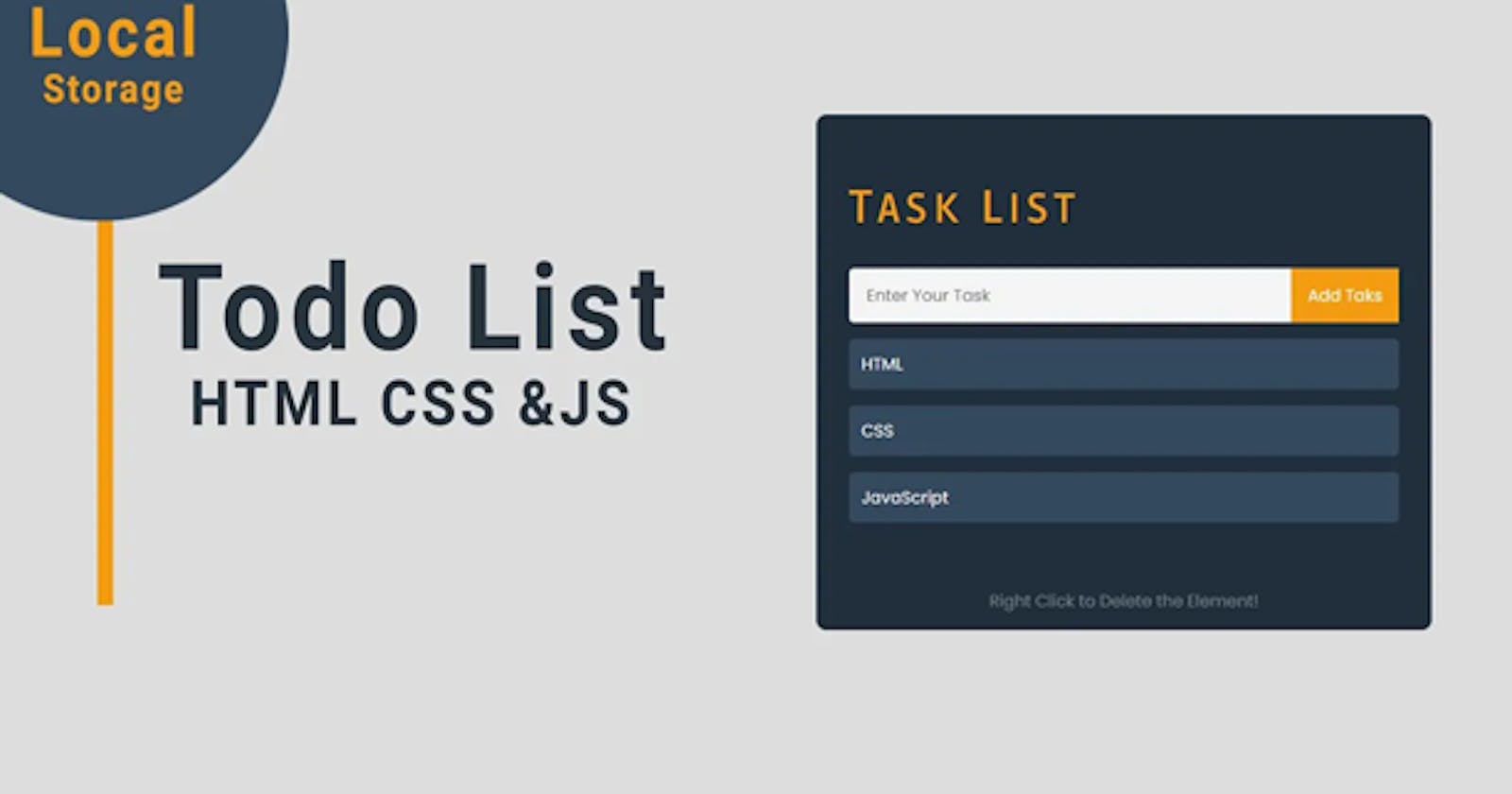 To-do List in JavaScript with Local Storage