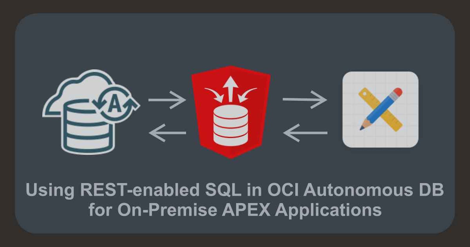 Using REST-enabled SQL in OCI Autonomous DB for On-Premise APEX Applications