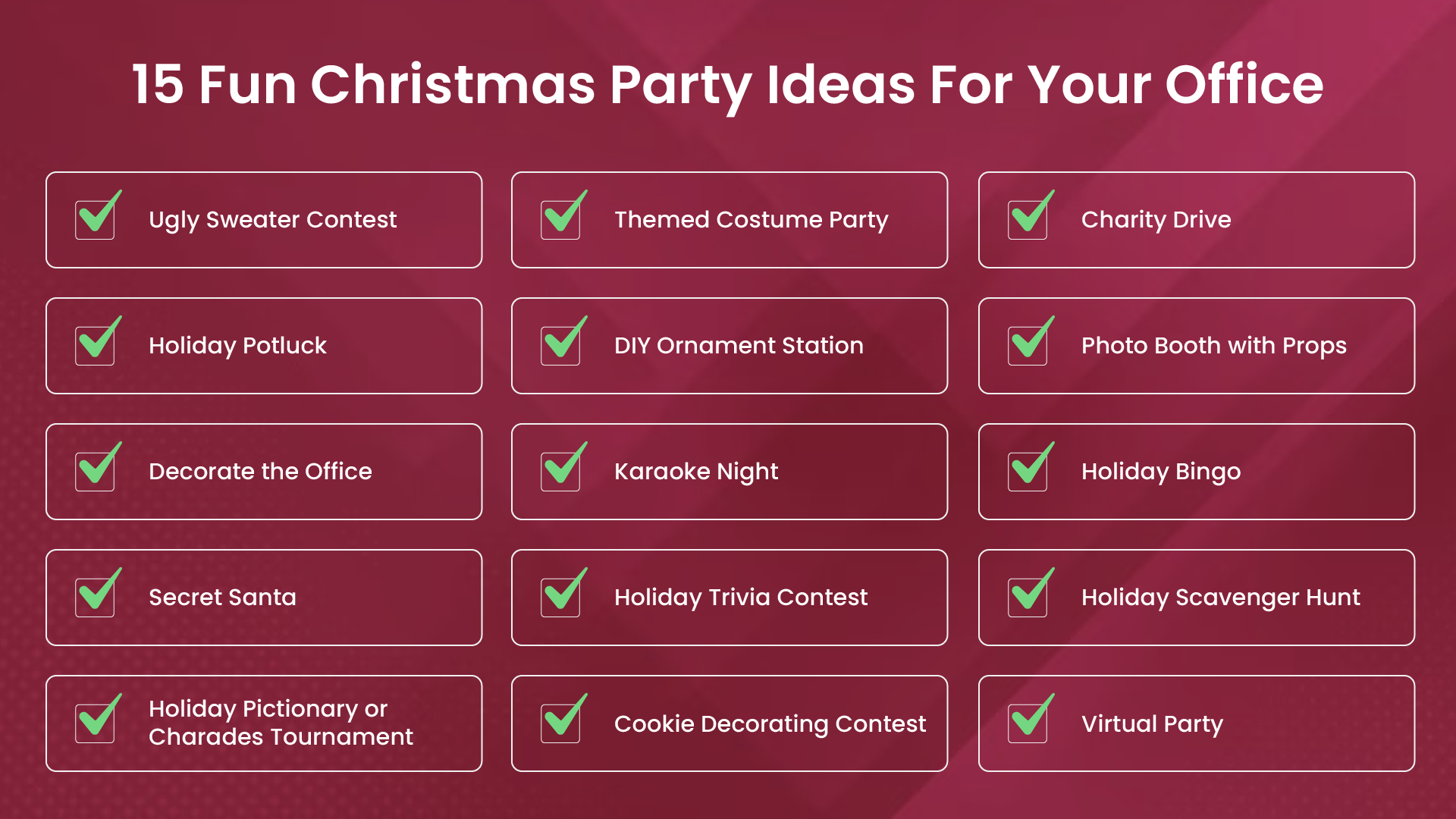 15 fun Christmas party ideas for your office