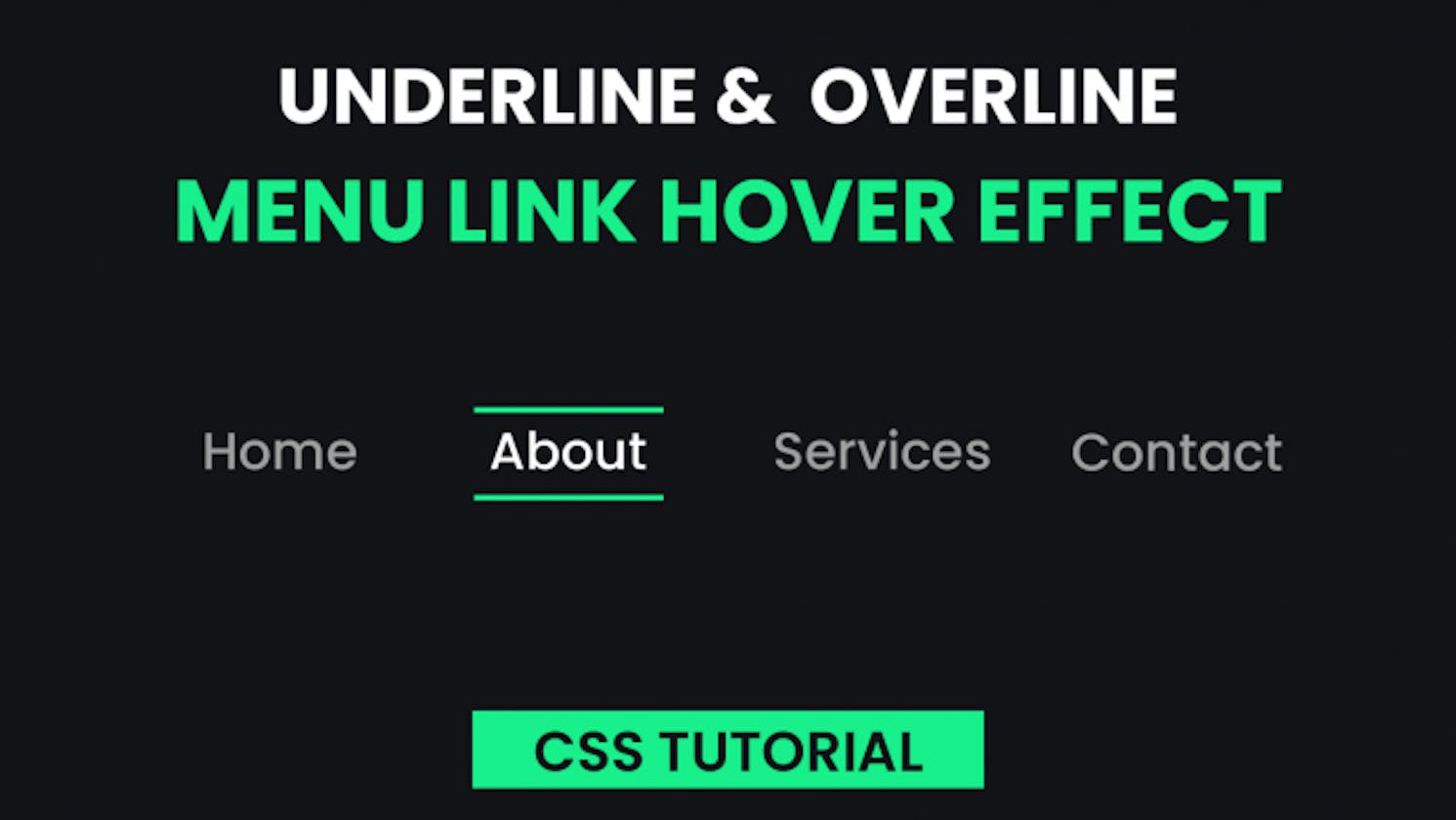 Underline And Overline Menu Hover Effect | CSS Projects
