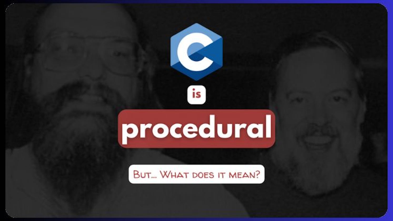 C is a procedural language