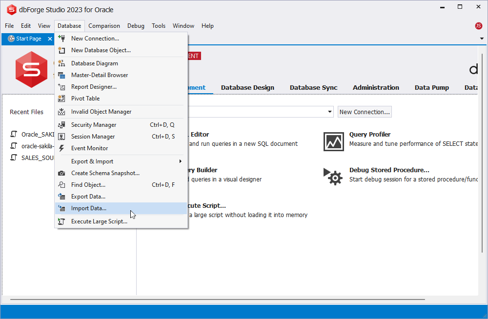 Import data from MS Excel to Oracle