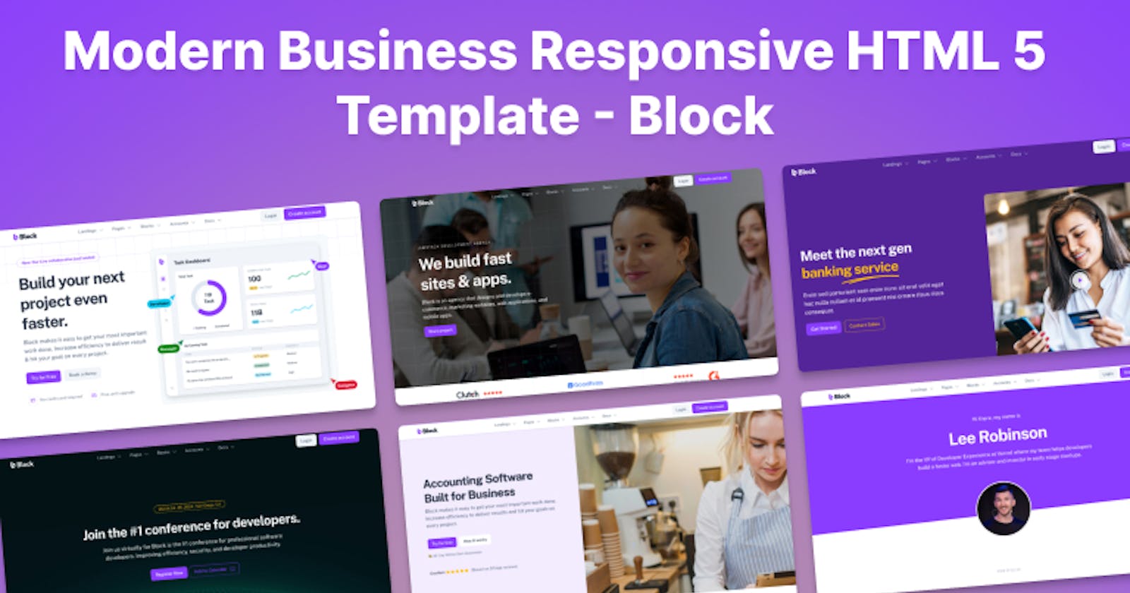 Modern Business Responsive HTML 5 Template – Block