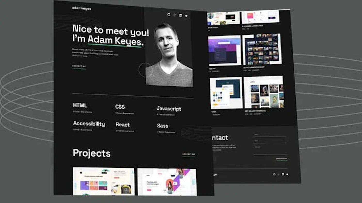 Responsive Personal Portfolio Website only using HTML and CSS