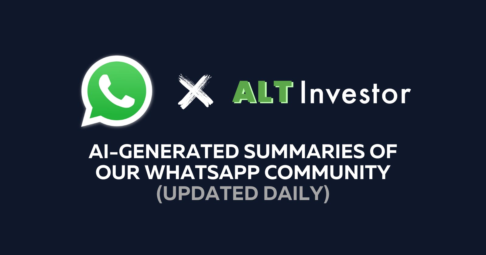 AI Summaries for Whatsapp Community Chats
