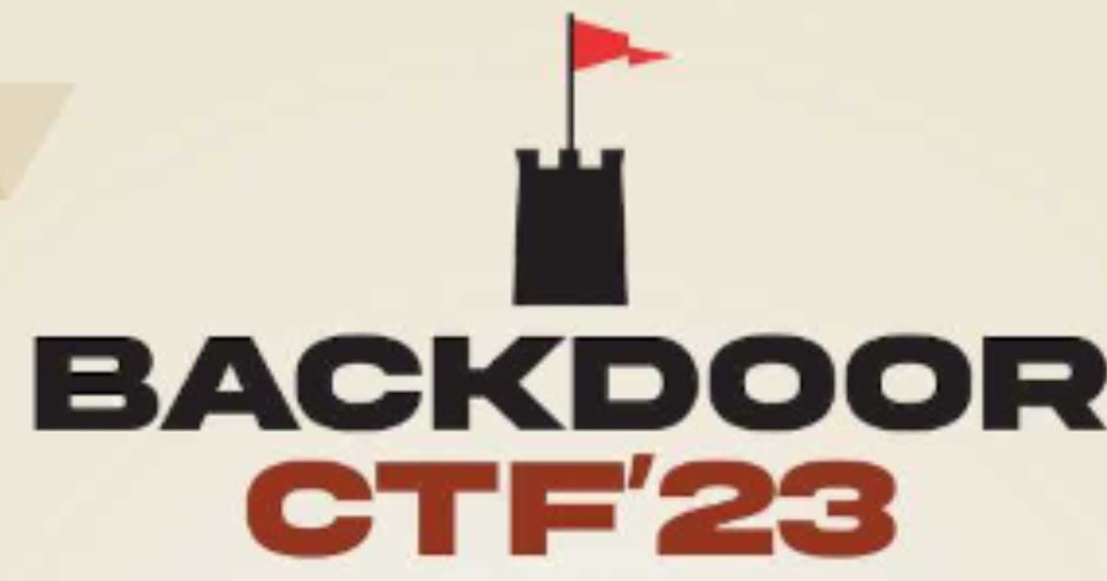Writeups Backdoor CTF 2023 | REV