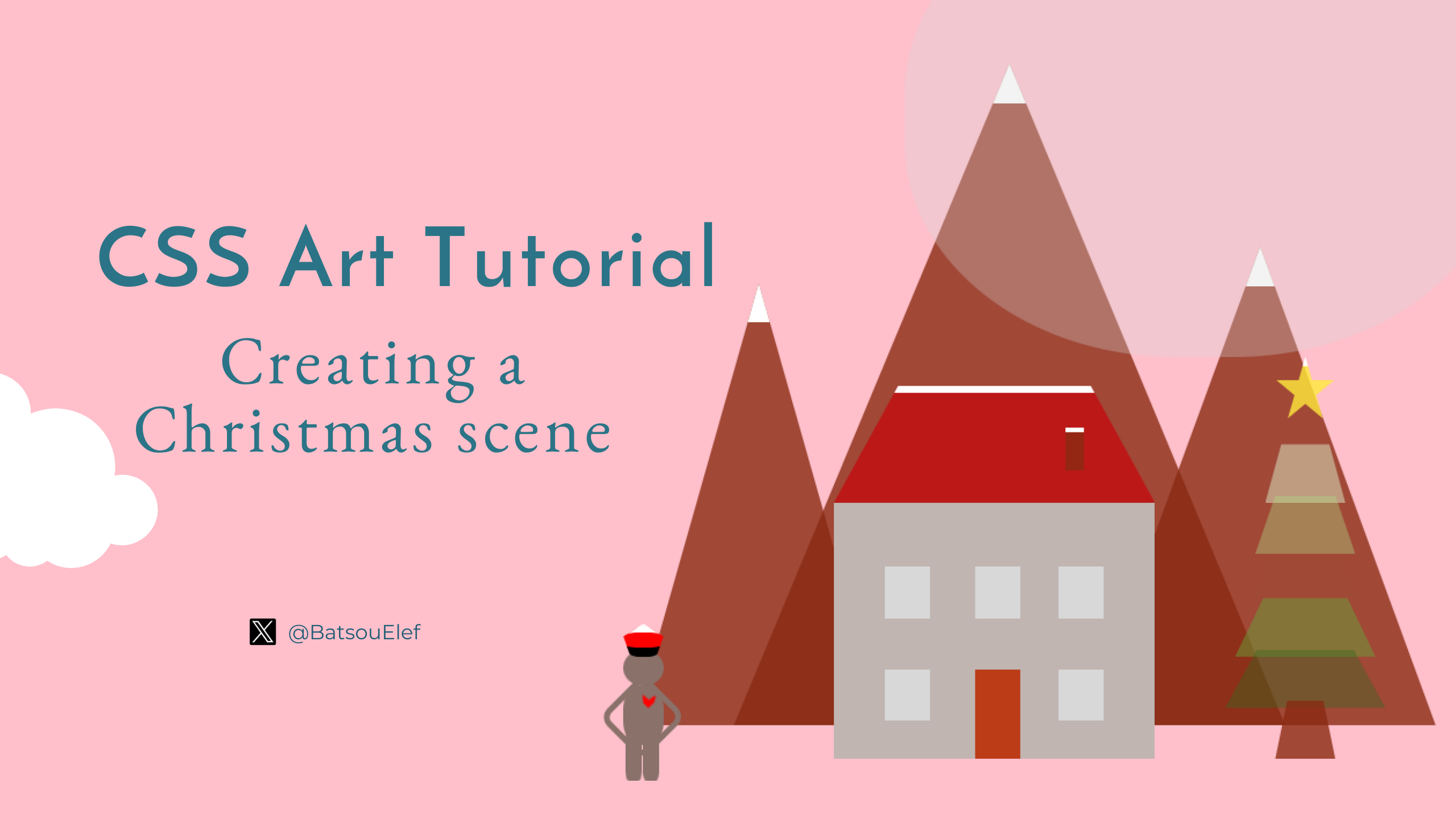 CSS Art Tutorial: Creating a Christmas Scene (and Animating the Mountains and the Tree) 🎄❄️