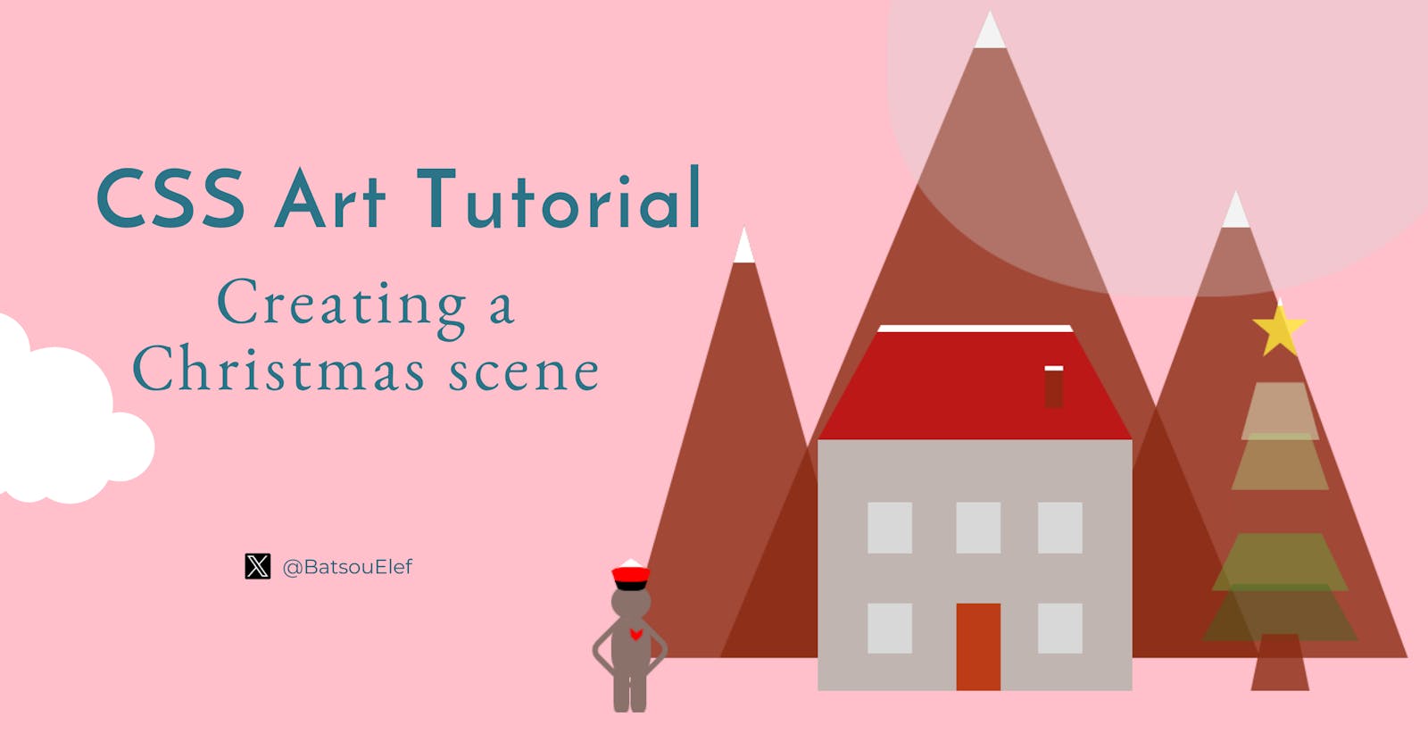 CSS Art Tutorial: Creating a Christmas Scene (and Animating the Mountains and the Tree) 🎄❄️