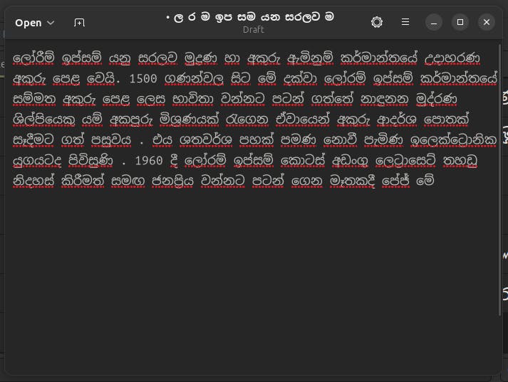 Typing in Sinhala
