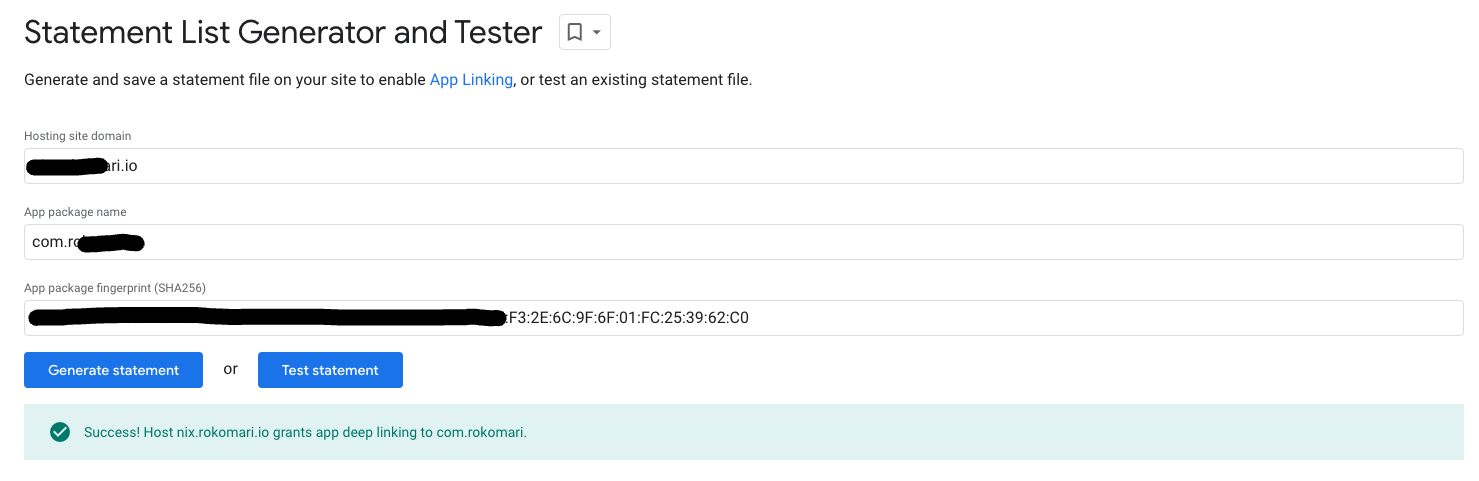 Verifying Android App Links