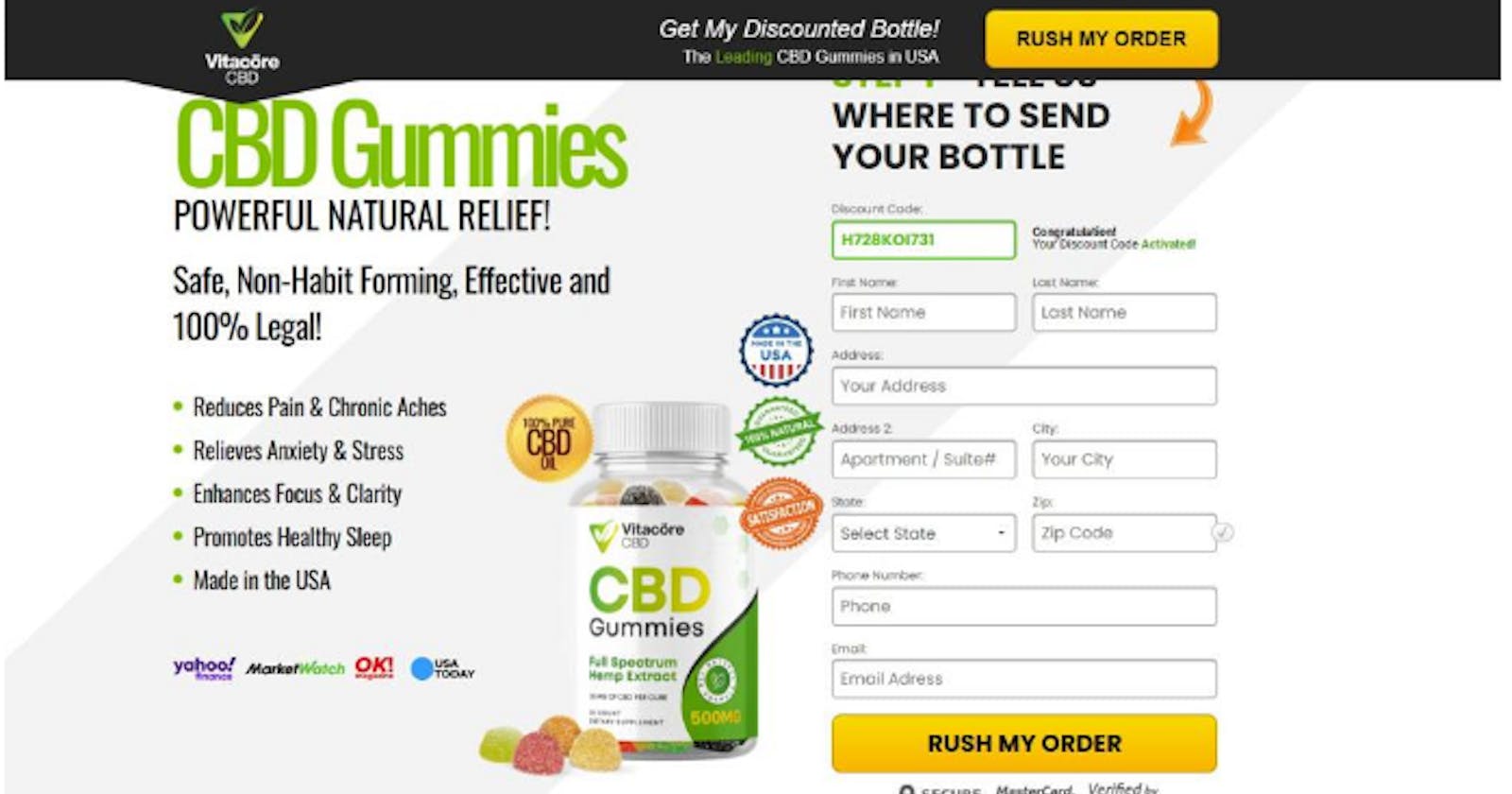Vitacore CBD Gummies: Reviews, Stress Free, Pain Relief, 100% Pure Natural (#Scam Or Legit) & Order Now?