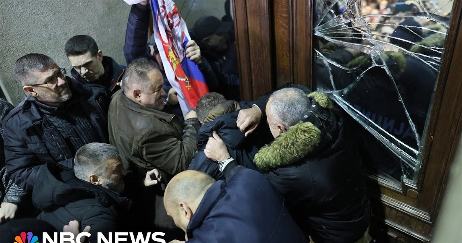 Demonstrators try to storm Belgrade city hall in protest against ‘stolen’ Serbian elections