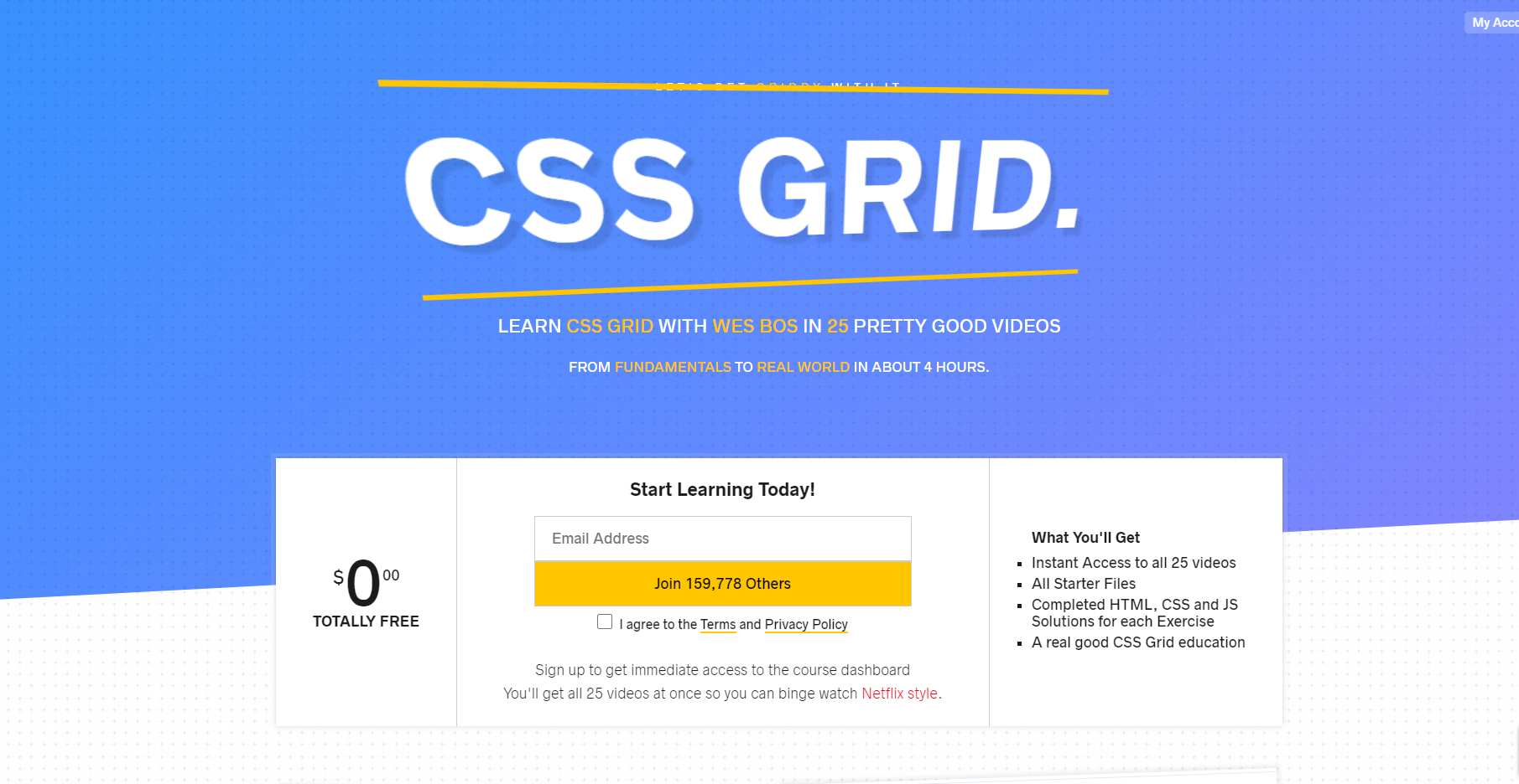 CSS Grid Layout by Wes Bos