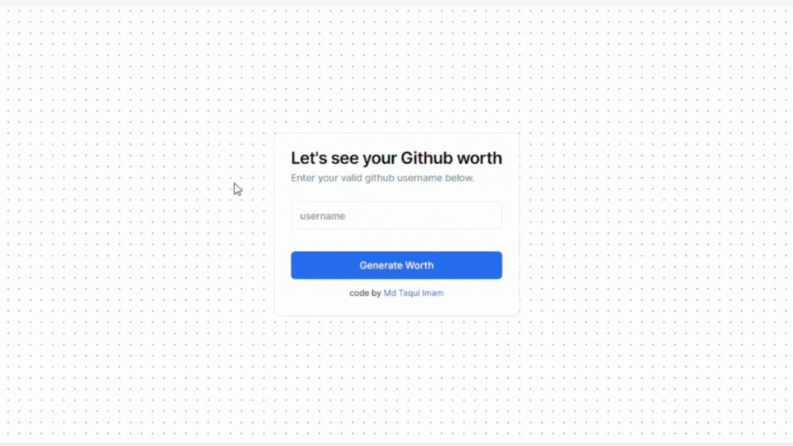 I Build a GitHub Worth Estimate Generator