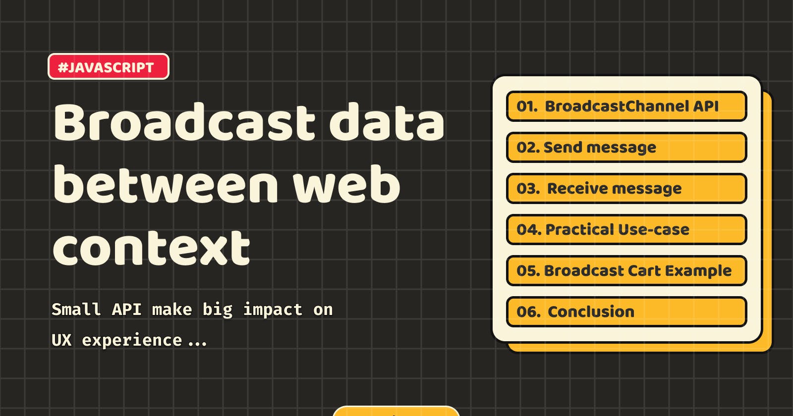 Exploring the BroadcastChannel API
