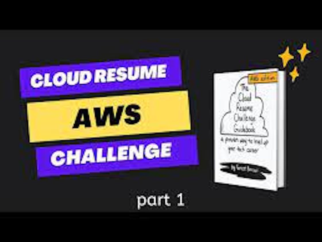 AWS Cloud Resume Challenge ( week 1 )