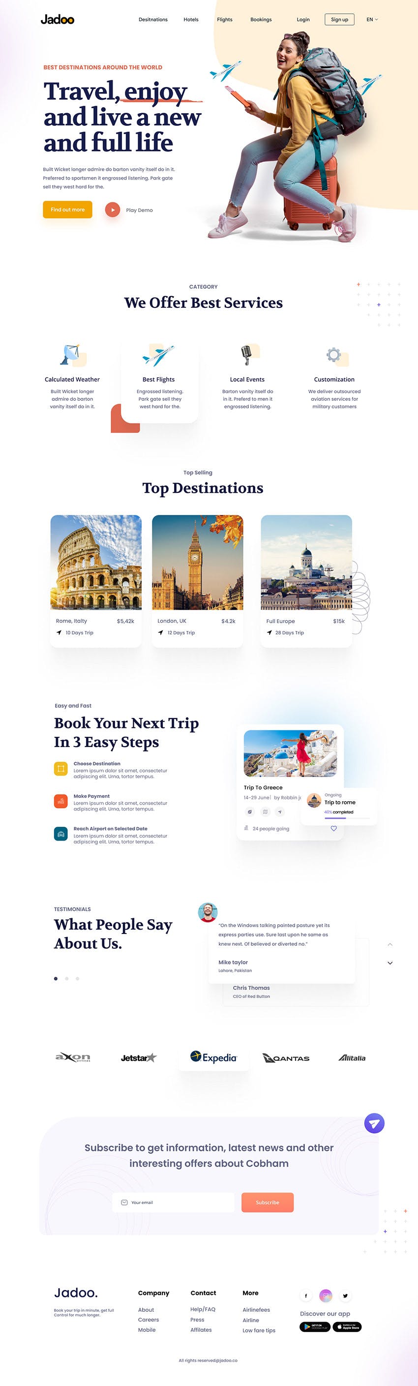 Travel Agency Landing Page