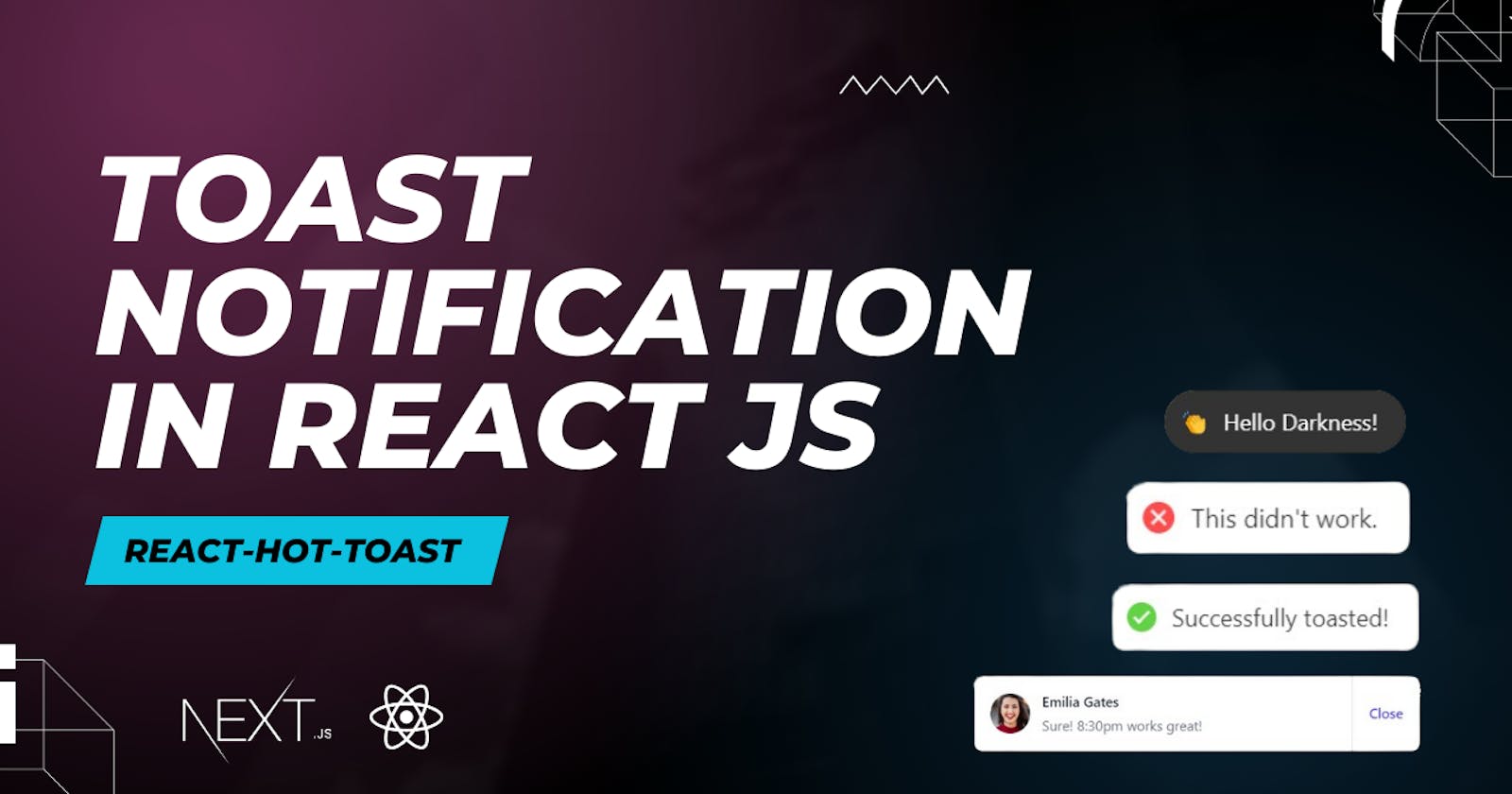 Toast Notifications in React.js with react-hot-toast