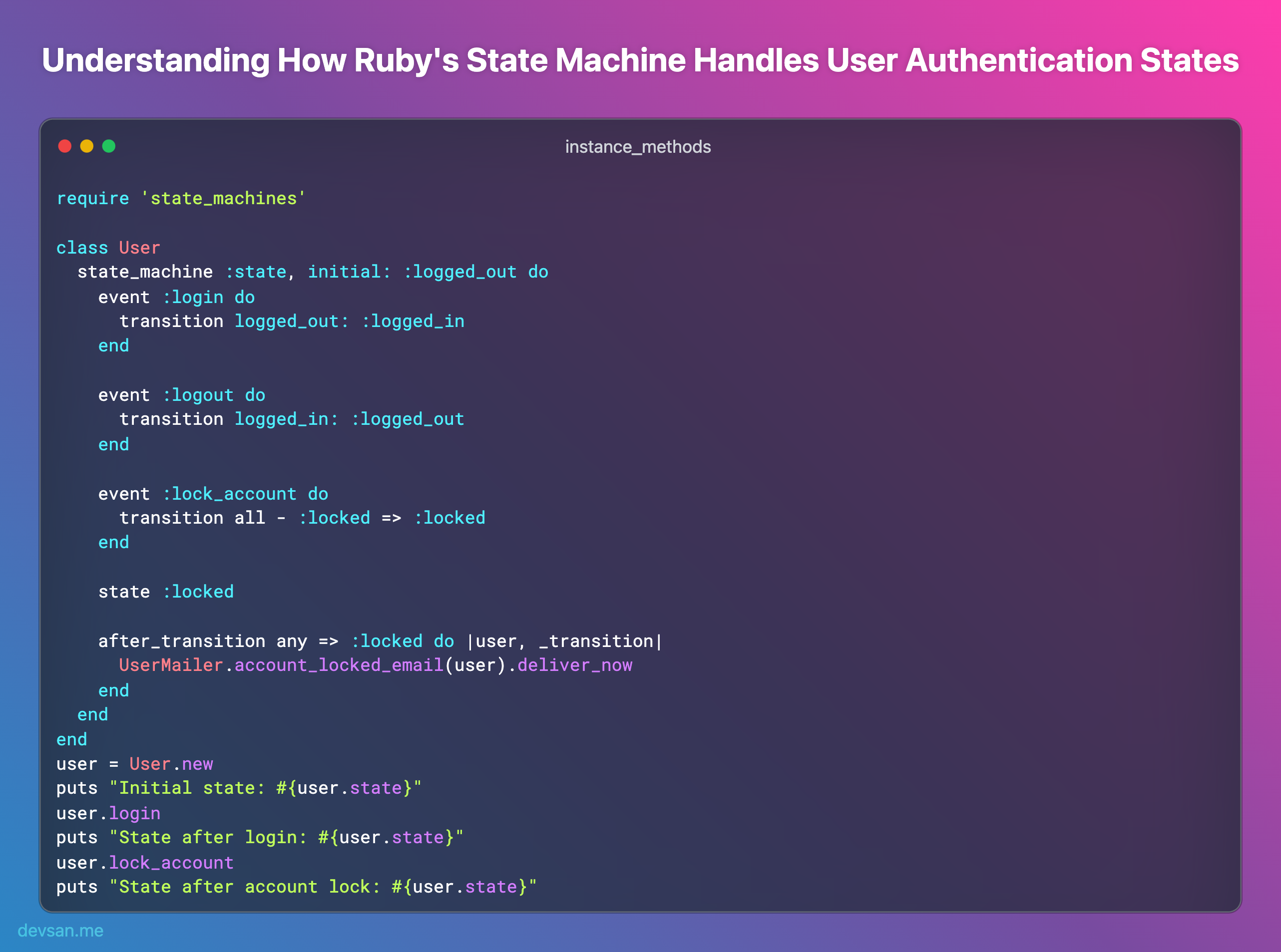 Demystifying Ruby's State Machine: Managing User Authentication States