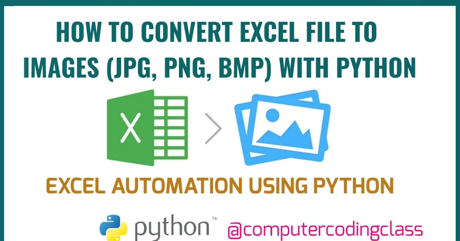 How to Convert Excel to Image using Python