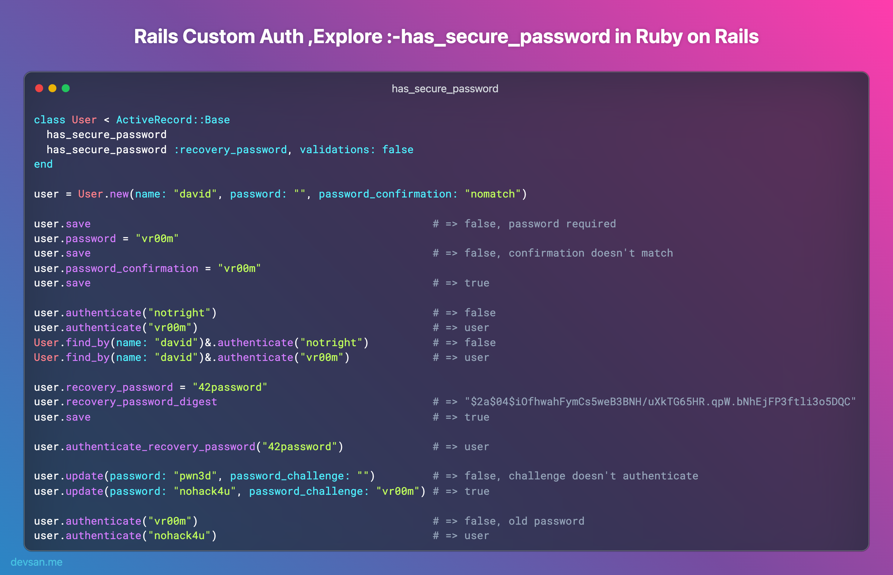 Rails Custom Auth ,Explore :-has_secure_password in Ruby on Rails