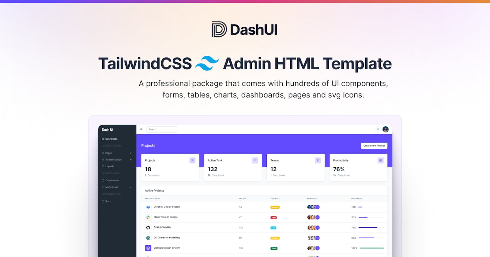 Tailwind CSS Admin Dashboard HTML Template