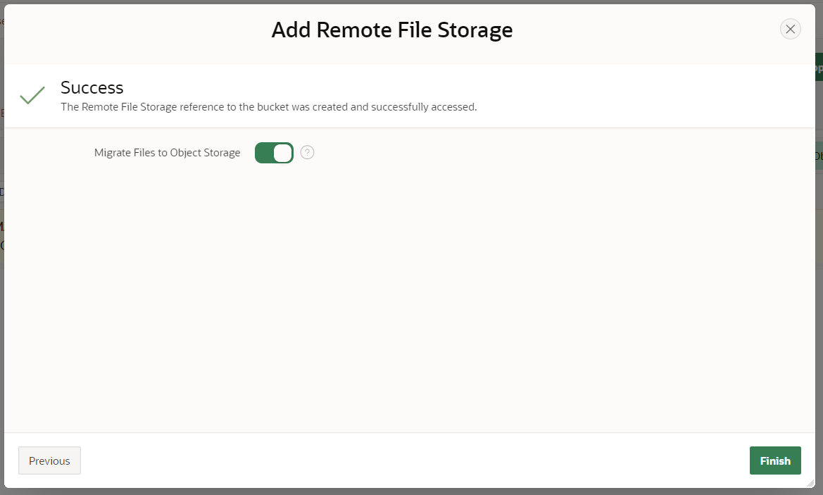 Screenshot of the Add Remote File Storage in the Oracle APEX Builder