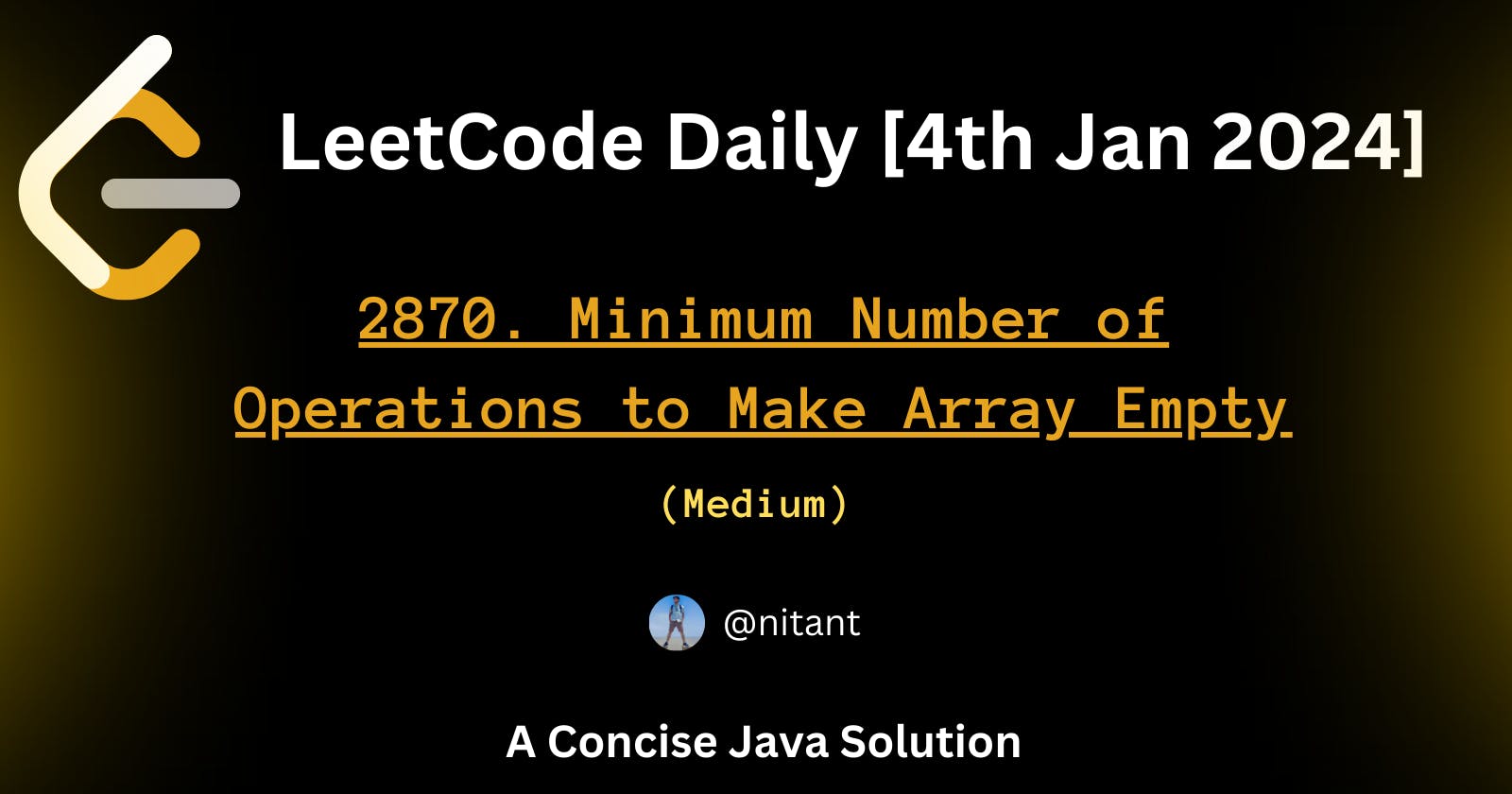 Solving the Minimum Number of Operations to Make Array Empty Problem