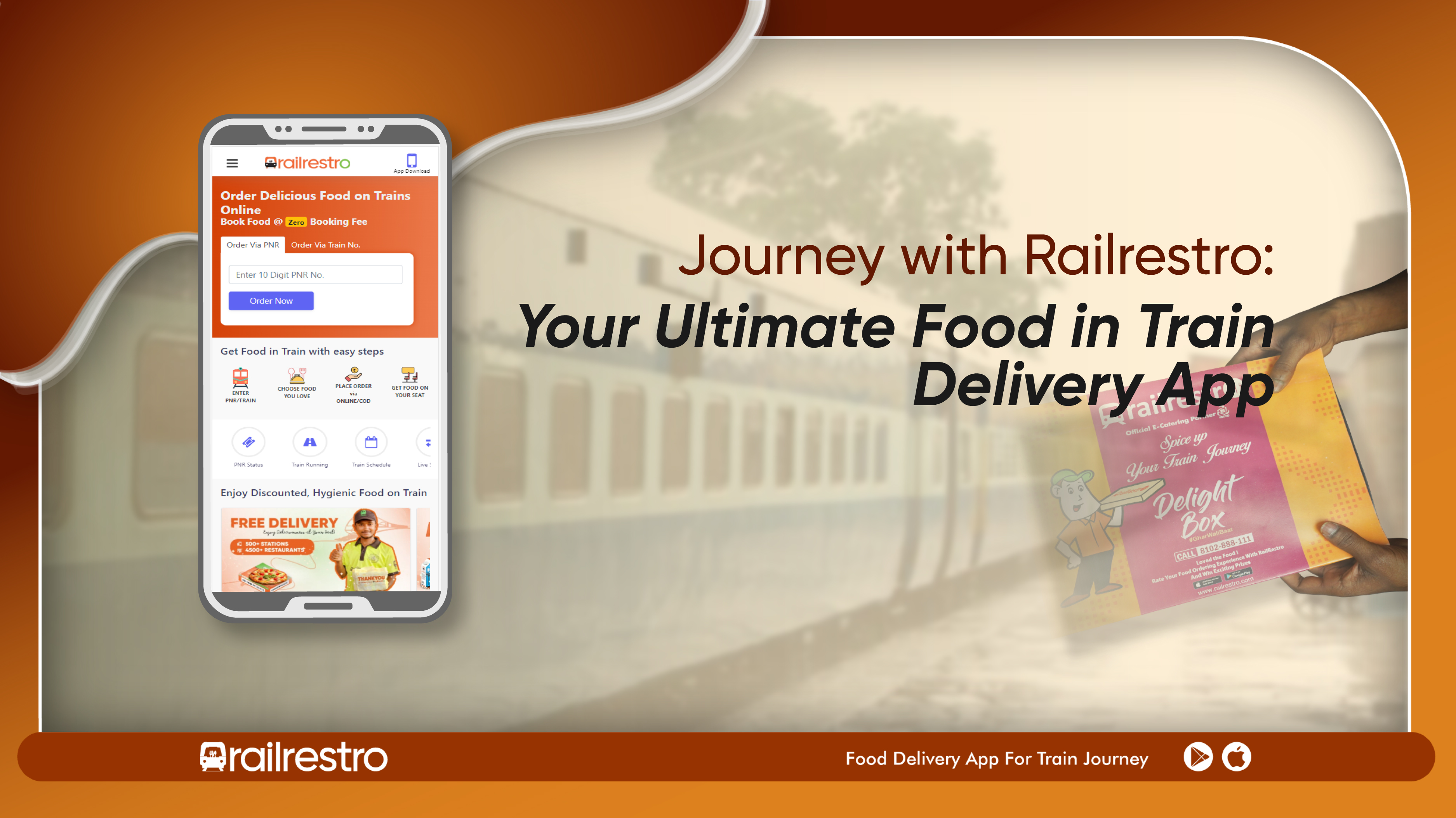Journey with Railrestro: Your Ultimate Food in Train Delivery app