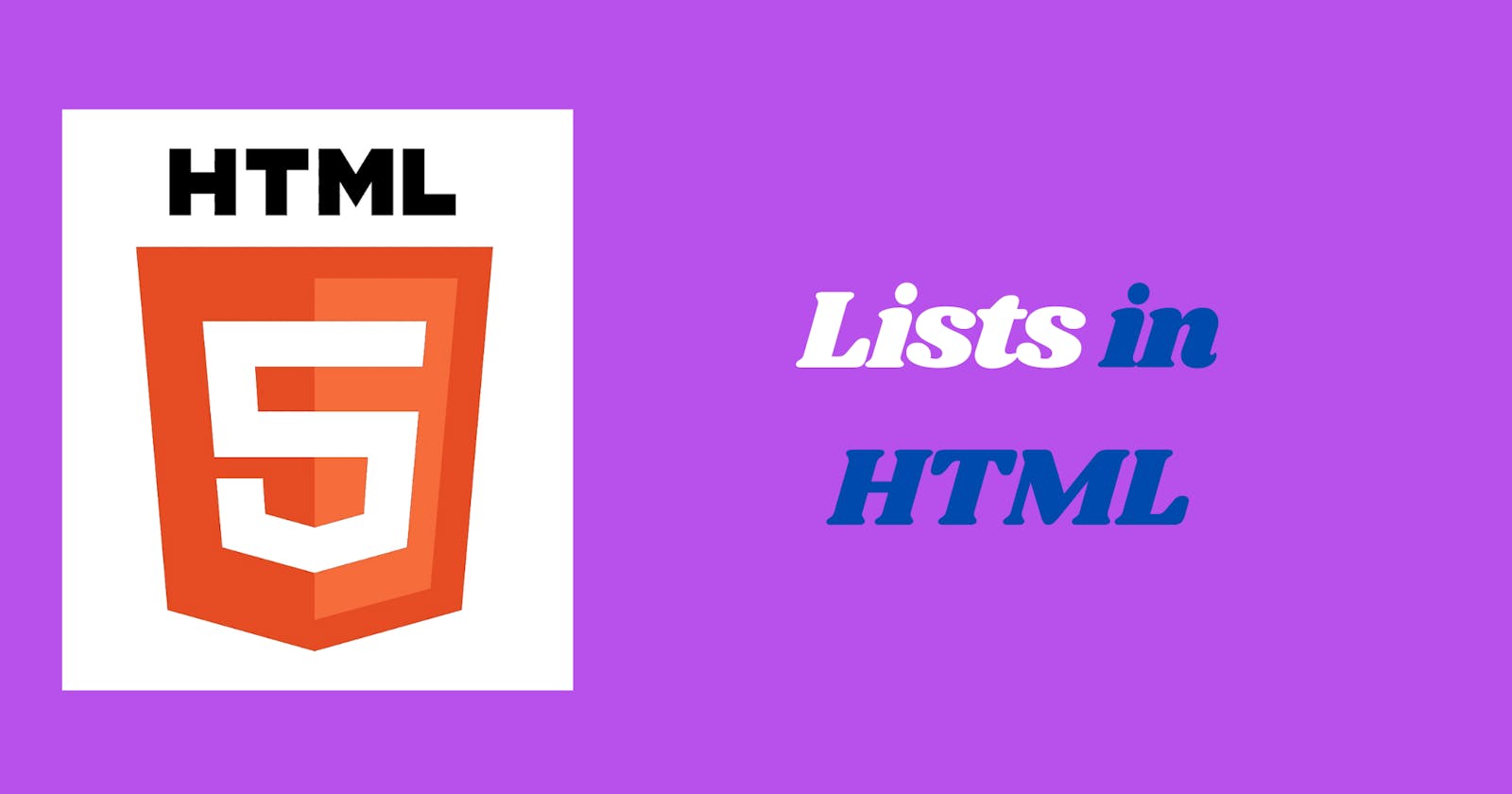 Lists in Html