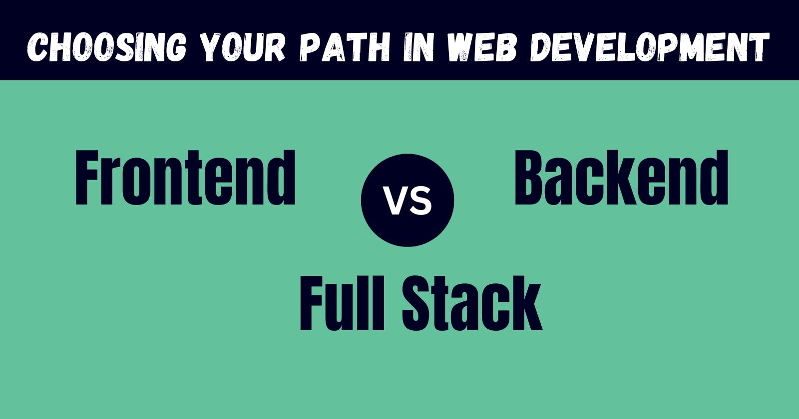 Choosing Your Path in Web Development: Frontend vs. Backend vs. Full Stack