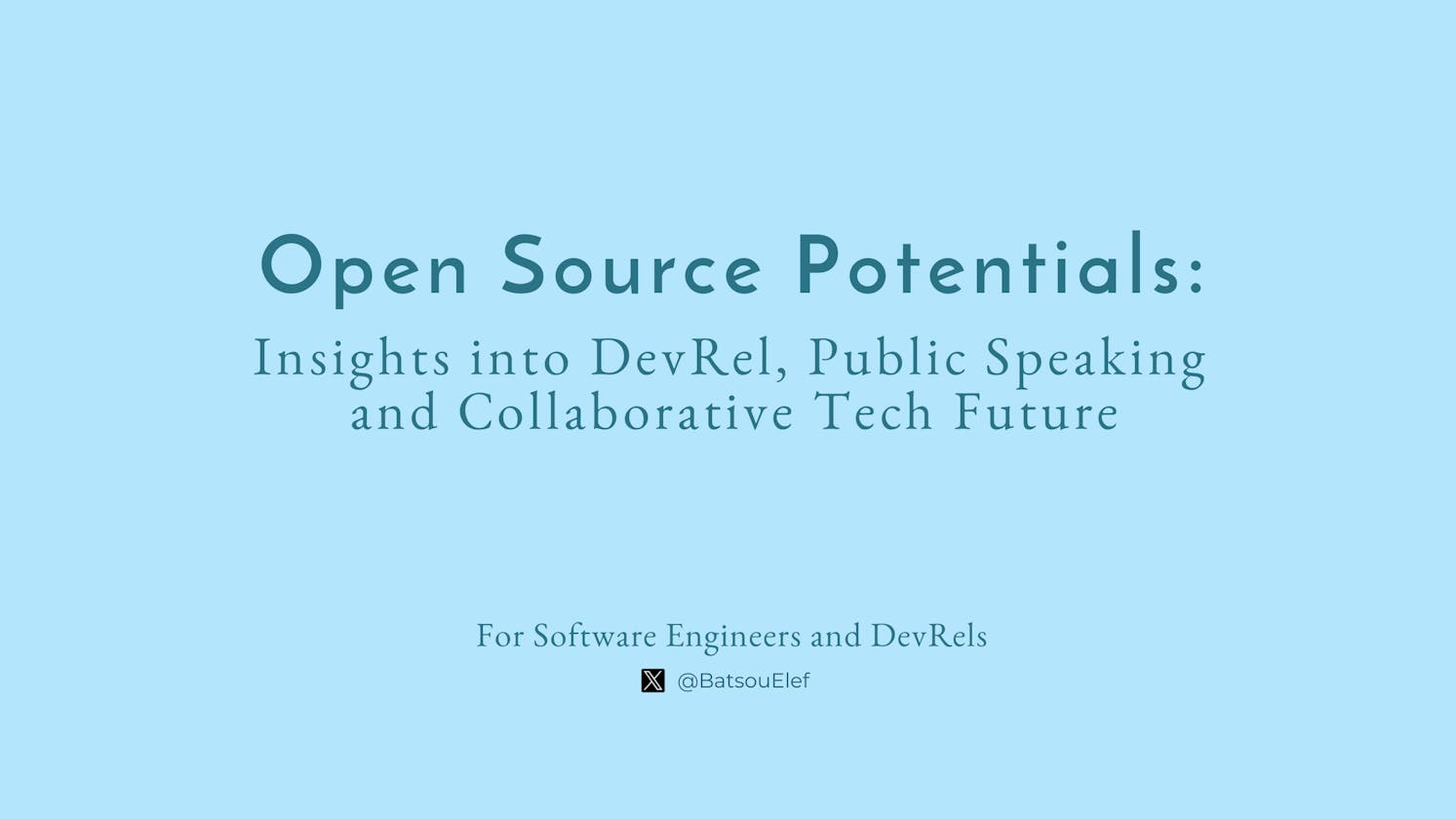 Open Source Potentials: Insights into DevRel, Public Speaking and Collaborative Tech Future