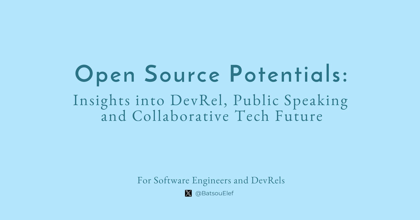 Open Source Potentials: Insights into DevRel, Public Speaking and Collaborative Tech Future