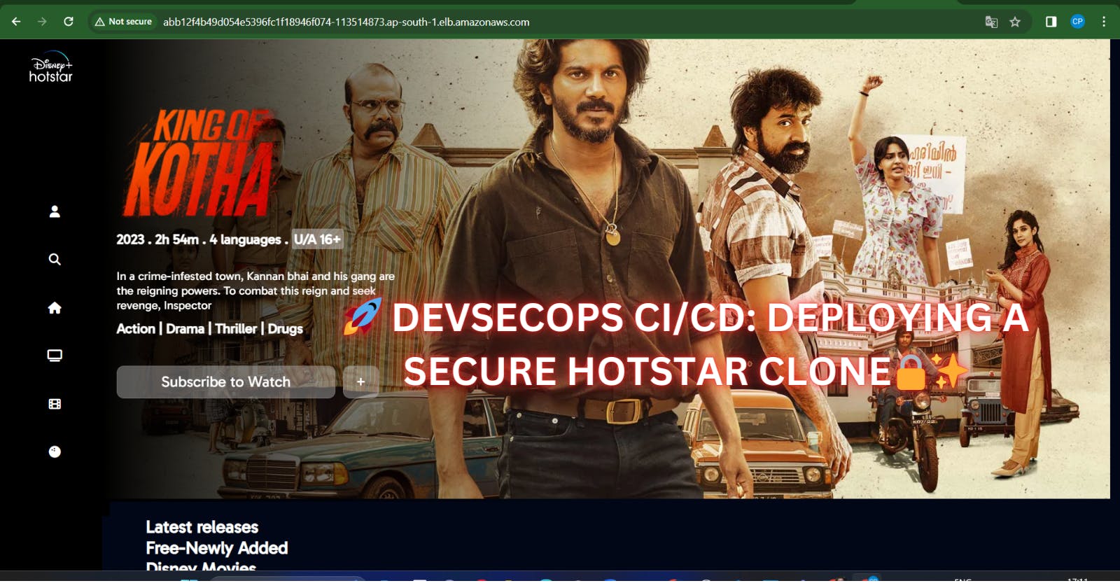 🚀 DevSecOps CI/CD: Deploying a Secure Hotstar Clone 🔒✨