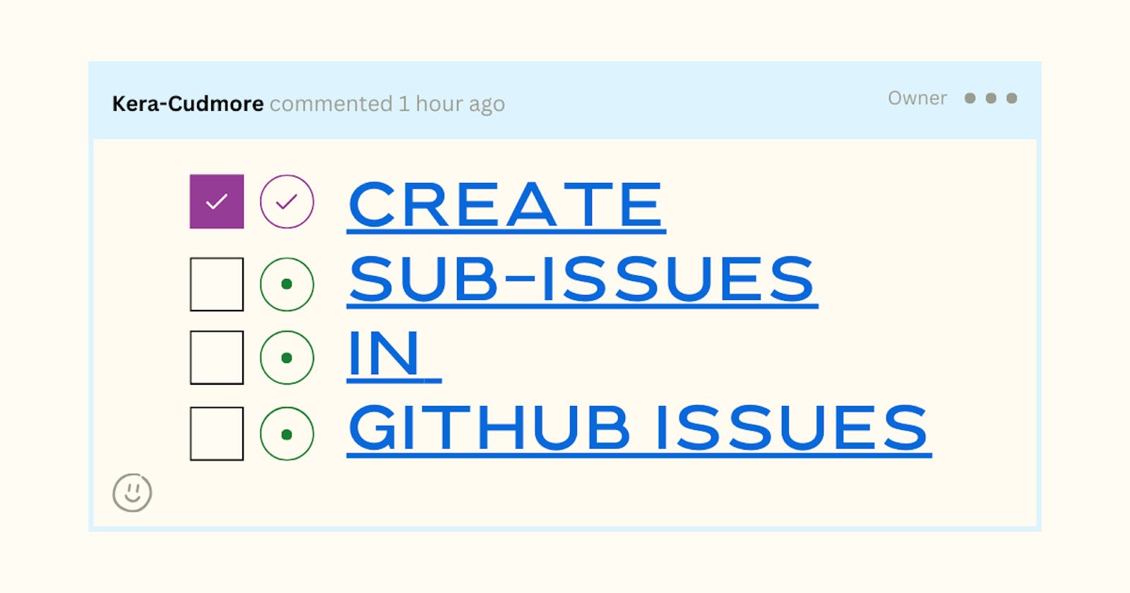 Create sub-issues in GitHub issues