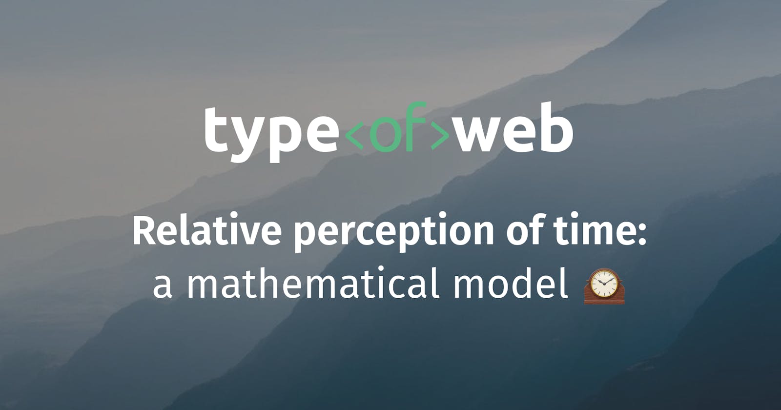 Relative perception of time: a mathematical model
