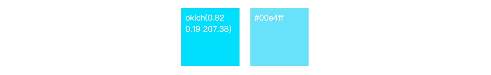 oklch vs. hex color 