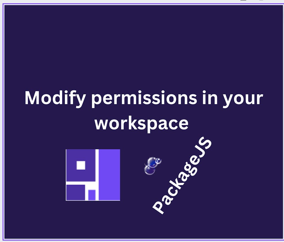 How to modify permission in your workspace with packageJS (iOS version)