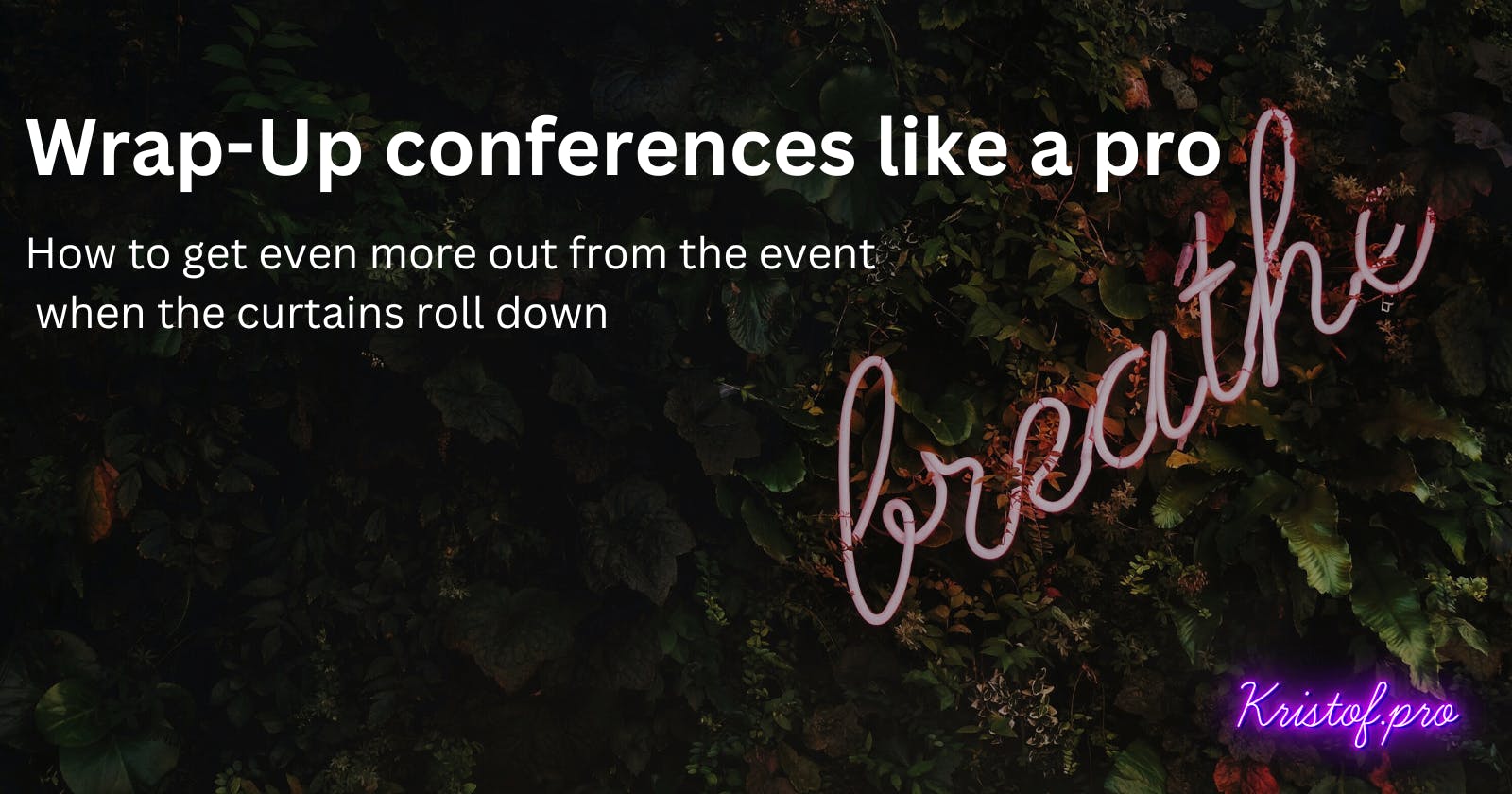 Wrap-Up conferences like a pro