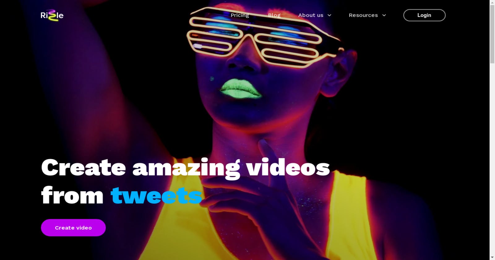 Transform Text into Videos with Rizzle
