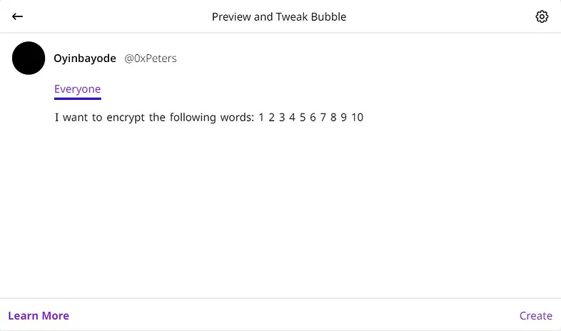 Encrypted post