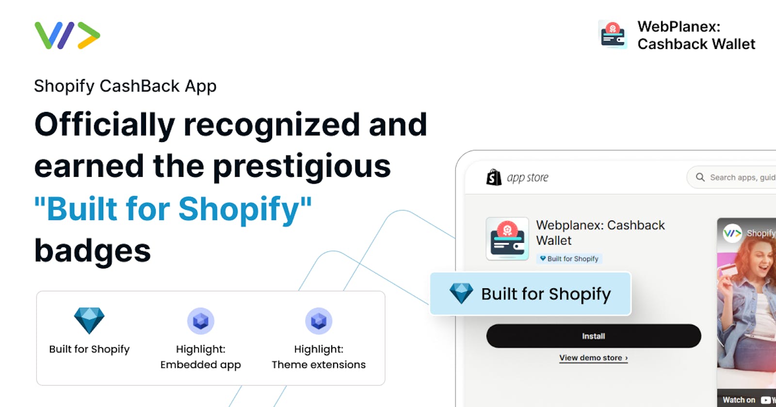 Our Cashback Wallet App Earned the Prestigious “Built for Shopify” Badge!