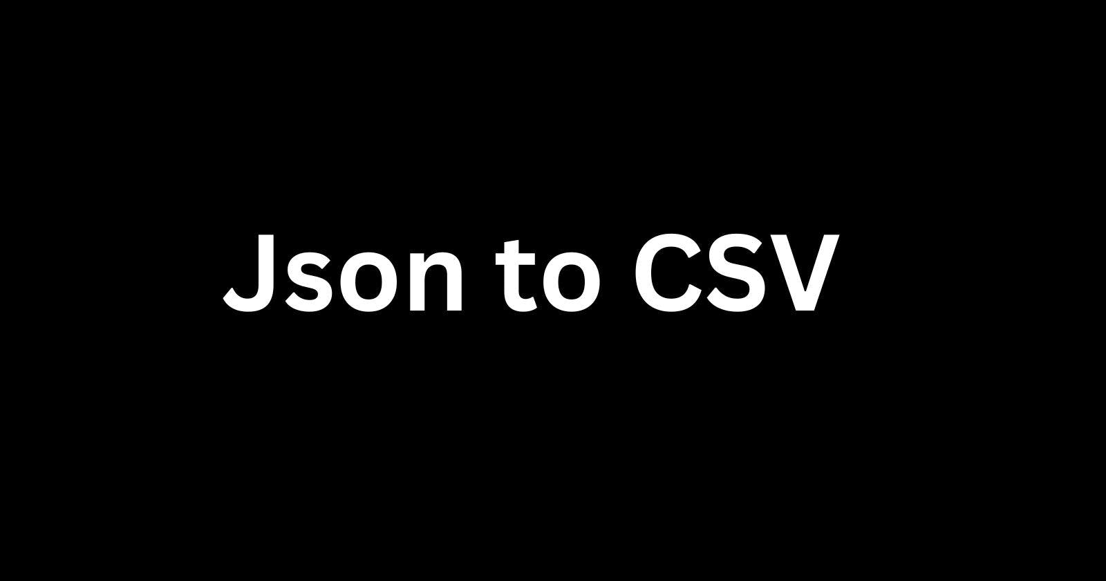 Converting JSON to CSV on Linux