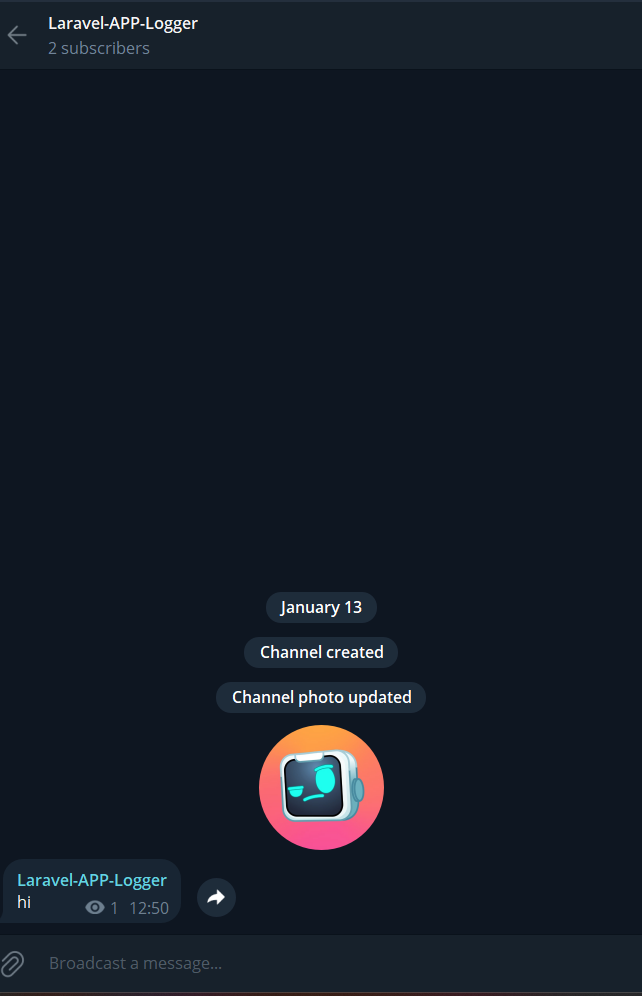 Telegram Channel Created!